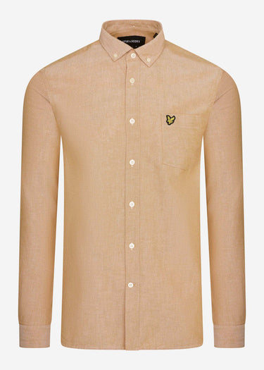 Lyle & Scott Overhemden Oxford shirt - sunflower white