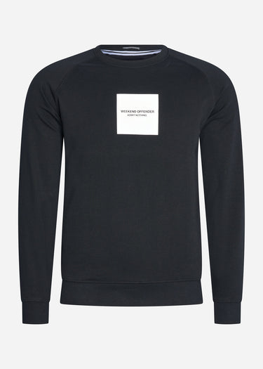 Weekend Offender Truien WOAN reflective sweat - black