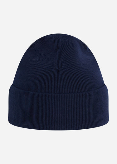 Fred Perry Mutsen Merino wool beanie - navy snow white