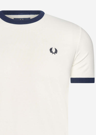 Fred Perry T-shirts Taped ringer t-shirt - snow white