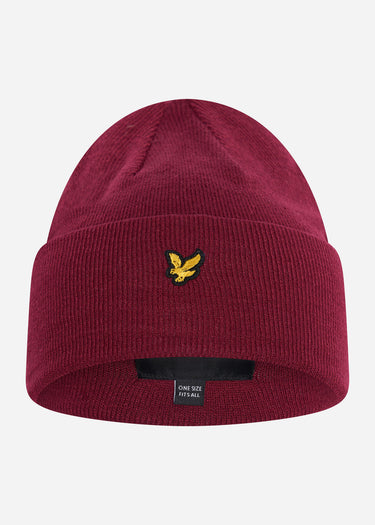 Lyle & Scott Mutsen Beanie - burgundy