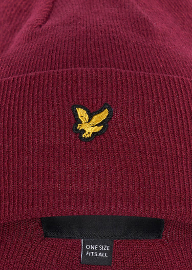 Lyle & Scott Mutsen Beanie - burgundy