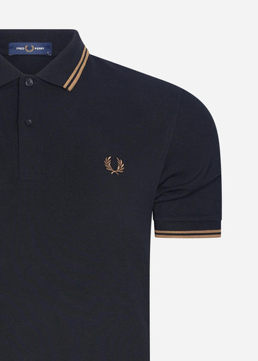 Fred Perry Polo's Twin tipped fred perry shirt - black shaded stone