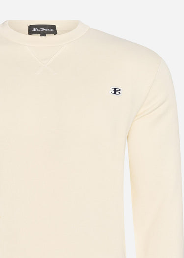 Ben Sherman Truien B logo crew - ivory