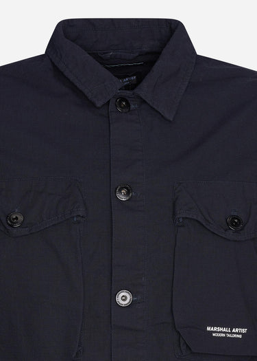 Marshall Artist Overshirts Cotton ripstop overshirt - navy