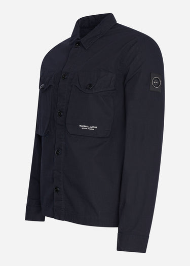 Marshall Artist Overshirts Cotton ripstop overshirt - navy