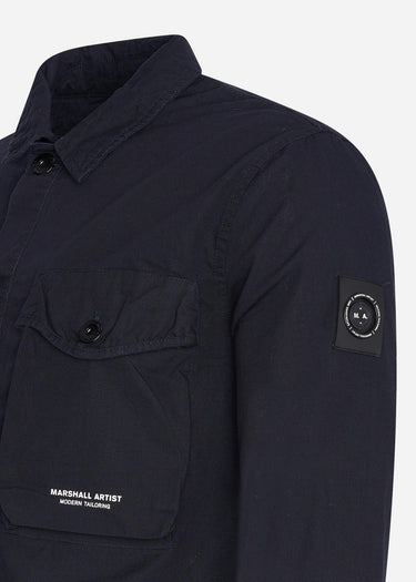 Marshall Artist Overshirts Cotton ripstop overshirt - navy