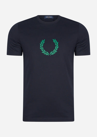 Fred Perry T-shirts Laurel wreath graphic t-shirt - navy
