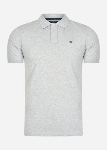 Hackett London Polo's Cotton pique polo shirt - light grey marl