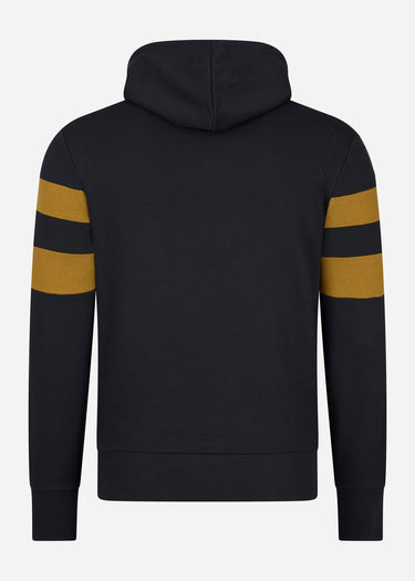 Fred Perry Hoodies Tipped sleeve hooded sweat - black