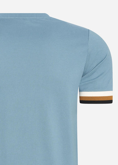 Fred Perry T-shirts Striped cuff pique t-shirt - ash blue