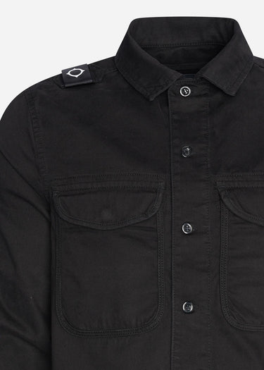 MA.Strum Overshirts Two pocket overshirt - jet black