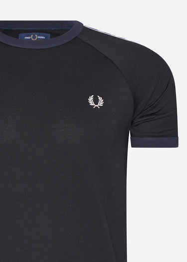 Fred Perry T-shirts Panelled taped t-shirt - black