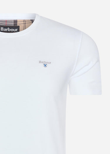 Barbour T-shirts Tartan sports tee - white