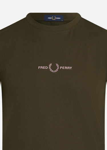 Fred Perry T-shirts Embroidered t-shirt - hunting green