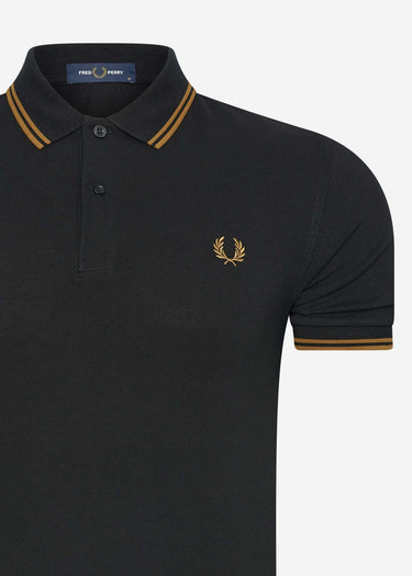 Fred Perry Polo's Twin tipped polo - dark caramel black