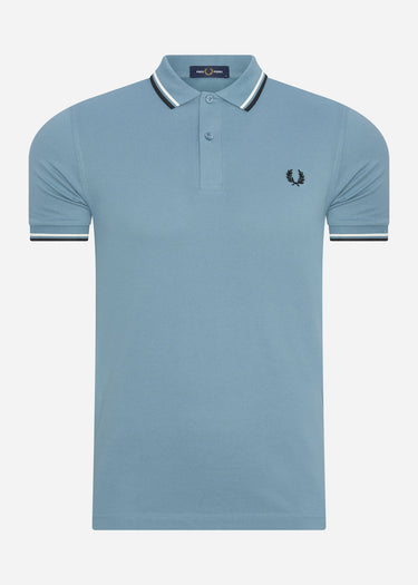 Fred Perry Polo's Twin tipped fred perry shirt - ash blue snow black