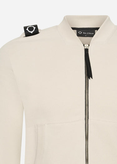MA.Strum Vesten Full zip bomber sweat - aluminium
