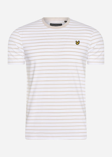Lyle & Scott T-shirts Breton stripe t-shirt - light mist
