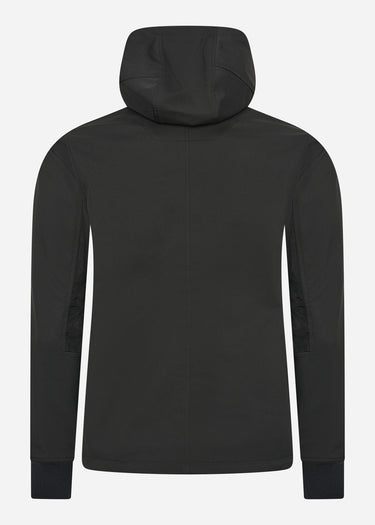 MA.Strum Jassen Softshell hooded full zip - jet black