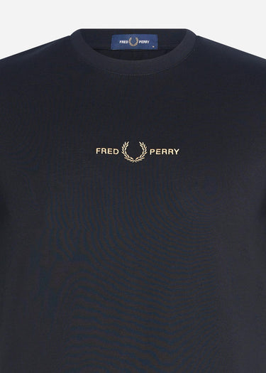 Fred Perry T-shirts Embroidered t-shirt - black