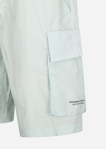 Marshall Artist Korte Broeken Krinkle nylon cargo short - dolphin grey