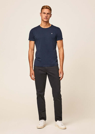 Hackett London T-shirts Embroidered logo t-shirt - navy grey