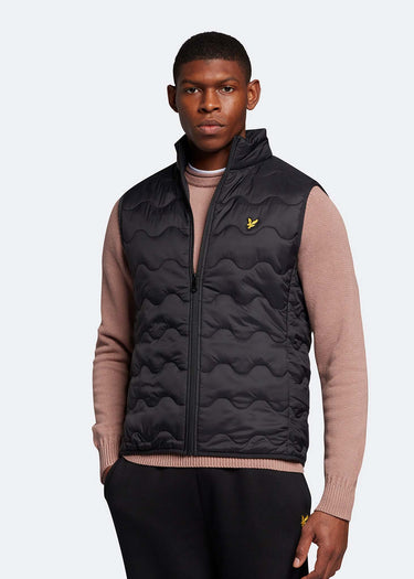 Lyle & Scott Bodywarmers Crest quilted gilet - jet black