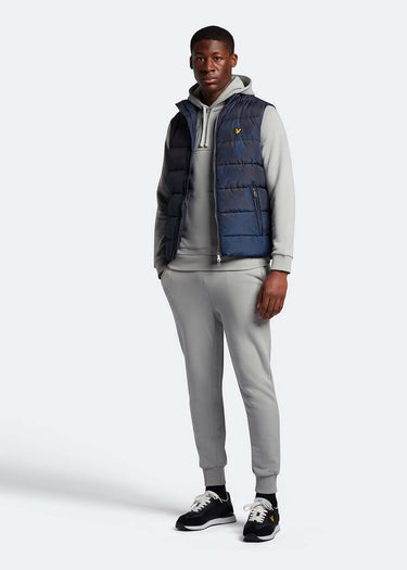 Lyle & Scott Bodywarmers Erosion print gilet - navy