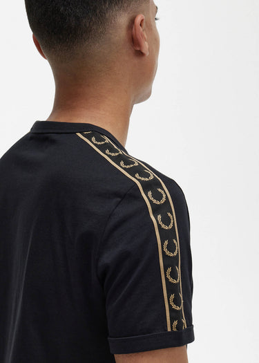 Fred Perry T-shirts Contrast tape ringer t-shirt - black black