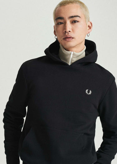 Fred Perry Hoodies Laurel wreath hooded sweat - black