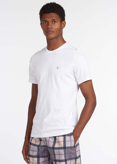 Barbour T-shirts Tartan sports tee - white