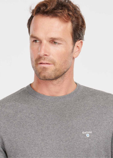 Barbour Truien Essential cotton cashmere crew - grey marl