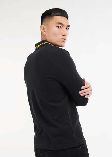 Barbour International Longsleeve Polo's Legacy tipped ls polo - black