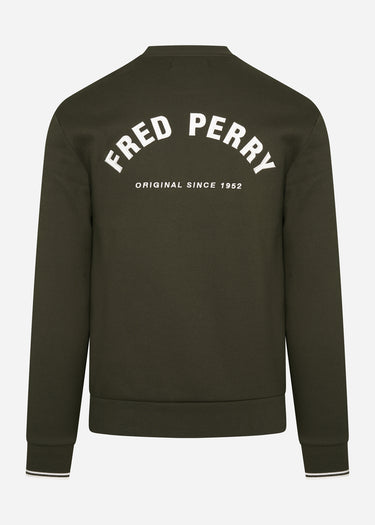 Fred Perry Truien Fred Perry embroidered sweat - hunting green