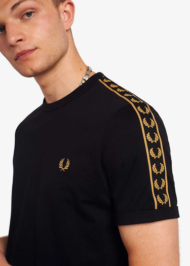 Fred Perry T-shirts Gold taped ringer t-shirt - black
