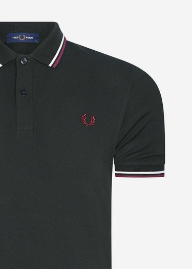 Fred Perry Polo's Twin tipped fred perry shirt - night green