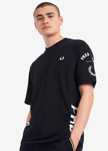 Fred Perry T-shirts Bold branding t-shirt - black