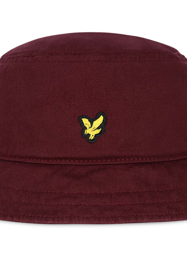 Lyle & Scott Bucket Hats Cotton twill bucket hat - merlot