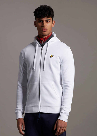 Lyle & Scott Vesten Zip through hoodie - white