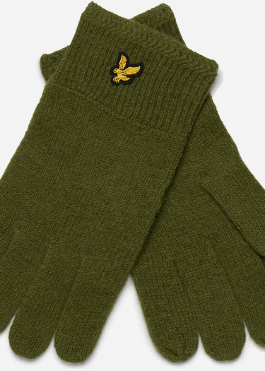 Lyle & Scott Handschoenen Racked rib gloves - olive