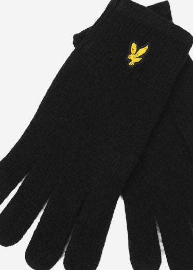 Lyle & Scott Handschoenen Racked rib gloves - true black