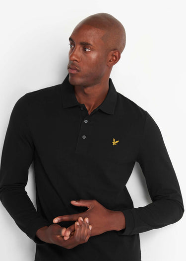 Lyle & Scott Longsleeve Polo's LS polo shirt - jet black