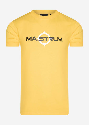 MA.Strum T-shirts SS logo print tee - citrus yellow