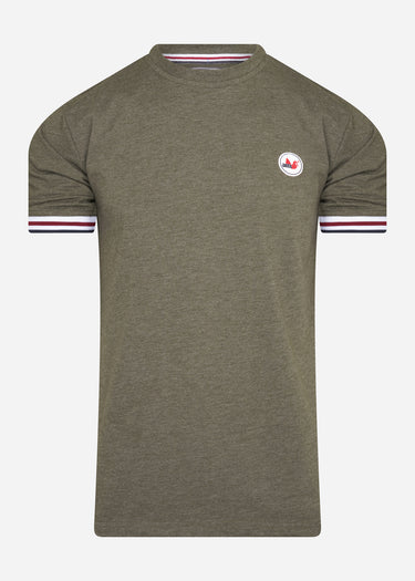 Peaceful Hooligan T-shirts Tipped t-shirt - khaki