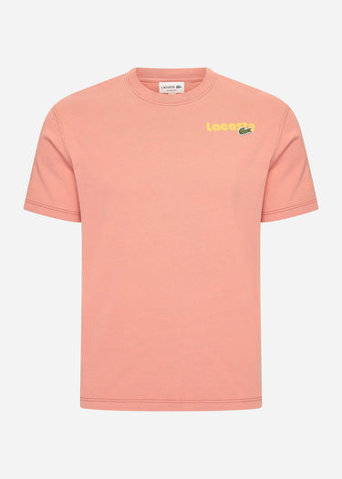 Lacoste T-shirts  Lacoste backprint tee - sierra red 
