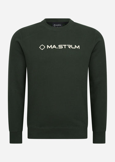 MA.Strum Truien  Chest print crew sweat - oil slick 