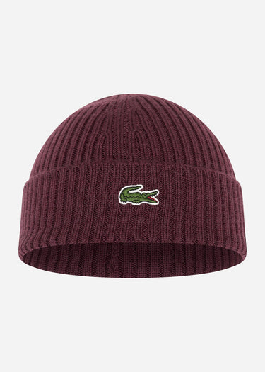 Lacoste Mutsen Beanie - expresso