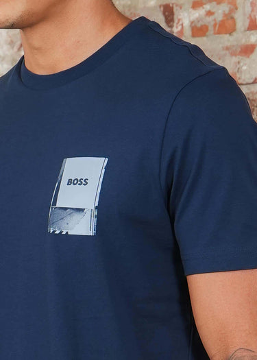 Hugo Boss T-shirts Te_plain - open blue