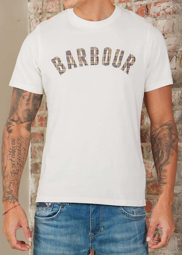 Barbour T-shirts Barbour berwick tartan t-shirt - whisper white